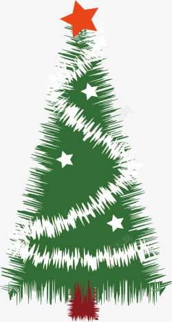 绿色吊球圣诞树高清图片