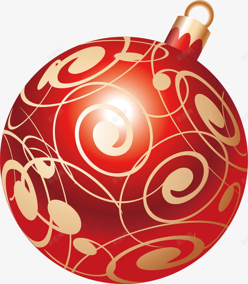 红色彩球装饰矢量图ai免抠素材_88icon https://88icon.com 创意 卡通手绘 圣诞节装饰 彩球 橘色 水彩 红色 矢量图