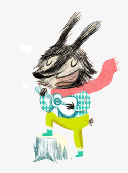 唱歌的兔子素材