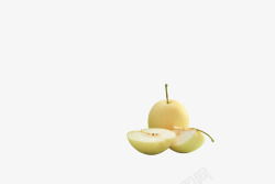 水晶梨被切开的梨子高清图片
