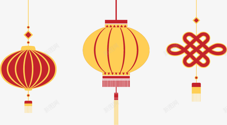 灯笼吉祥结挂饰插图png免抠素材_88icon https://88icon.com 吉祥结 灯笼