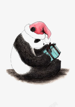 礼物熊猫卡通熊猫高清图片