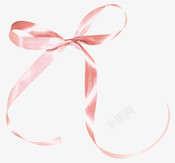 粉色漂亮蝴蝶结彩带素材