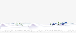 雪地小屋水彩纯白雪地圣诞树小屋高清图片