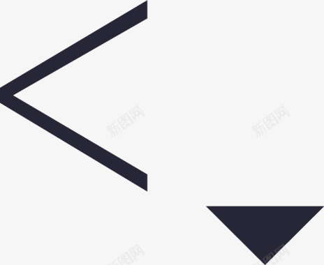 icon小于号带箭头矢量图图标图标