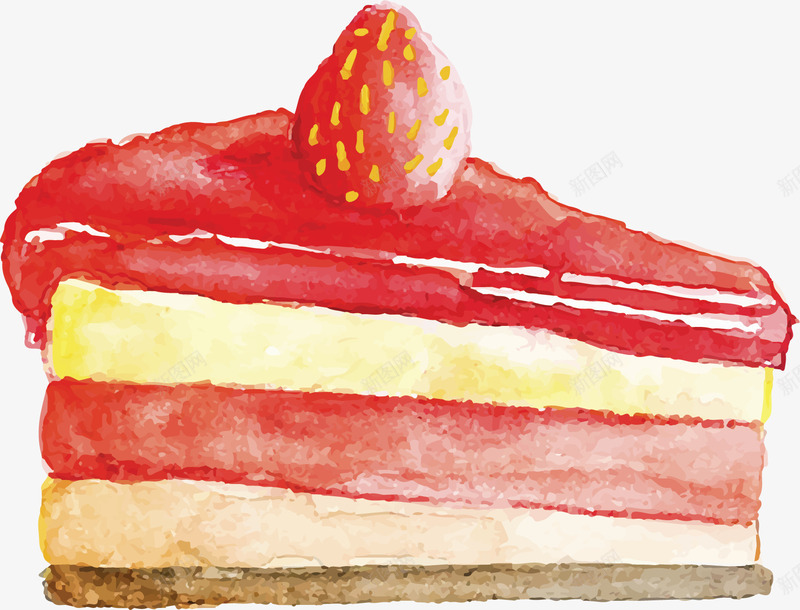 草莓果肉夹心蛋糕矢量图ai免抠素材_88icon https://88icon.com 三角蛋糕 夹心蛋糕 矢量png 草莓 草莓蛋糕 蛋糕 矢量图