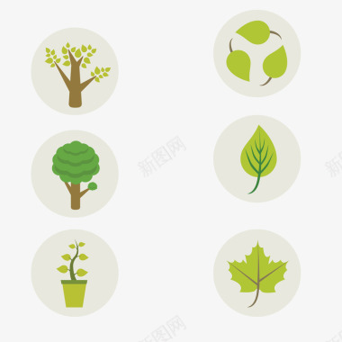 发财树盆栽绿色小图标图标