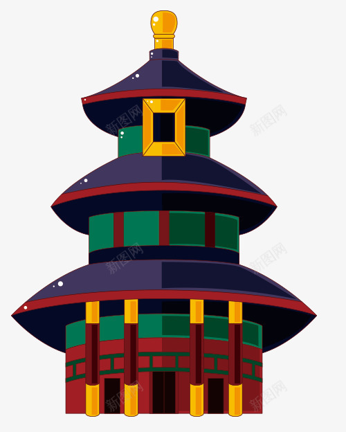 中国风建筑三层大殿png免抠素材_88icon https://88icon.com 三层 中国风 大殿 建筑