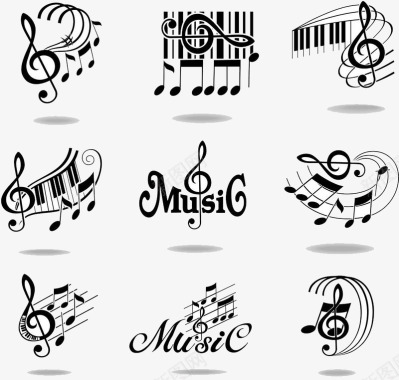 音乐创意音符图标图标