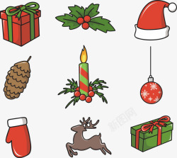 麋鹿png图片免费素材手绘卡通圣诞节图案矢量图高清图片
