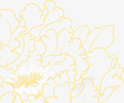 黄色手绘花朵中秋国庆背景素材