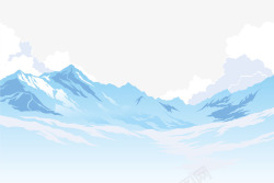 唯美雪山湖泊景色唯美景色矢量图高清图片