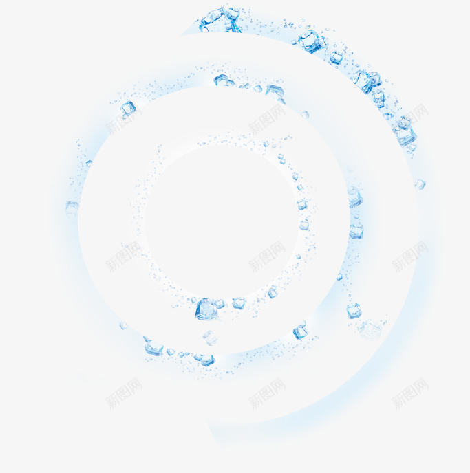 创意圆圈冰块png免抠素材_88icon https://88icon.com 创意圆圈冰块 动感 水珠子 水花效果元素 蓝色