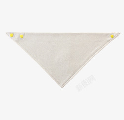 绵柔实物白色三角巾高清图片
