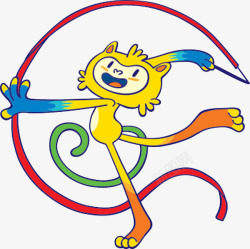 体操彩带里约奥运会吉祥物之体操彩带高清图片
