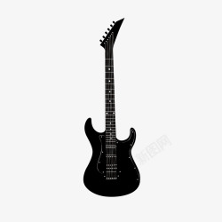 纯黑艺术吉他素材