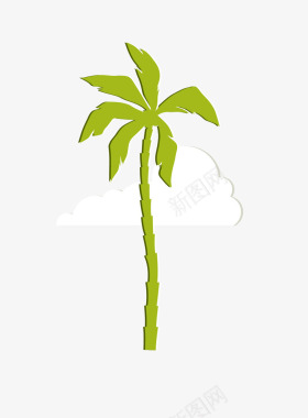 夏日椰子树图标图标