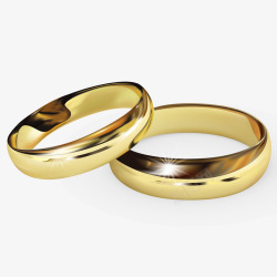 结婚金色夫妻戒指素材