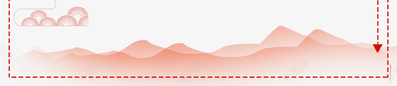 红色中国风水墨山水海报边框psd_88icon https://88icon.com 中国风 传统 古典 山水 水墨 海报 红色 边框 龙抬头