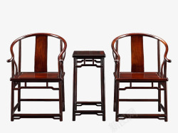 红木家具圈椅三件套中国风素材