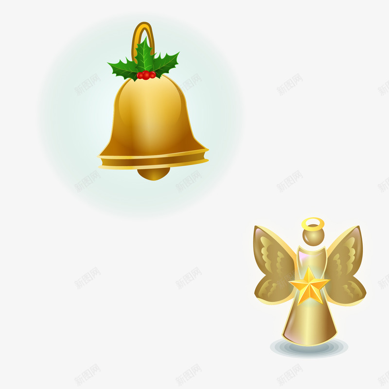 金色圣诞节铃铛png免抠素材_88icon https://88icon.com 圣诞节小天使 圣诞节小挂饰 圣诞金色元素矢量图 金色圣诞节铃铛