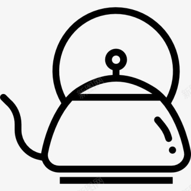 厨房置物架茶壶图标图标