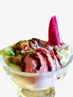 炎炎夏日来口水果冰淇淋吧素材