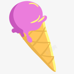 卡通冰淇淋甜筒矢量图素材