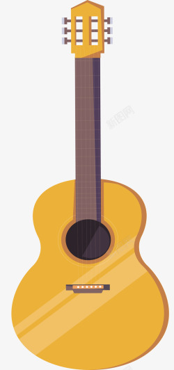 创意吉他乐器矢量图素材