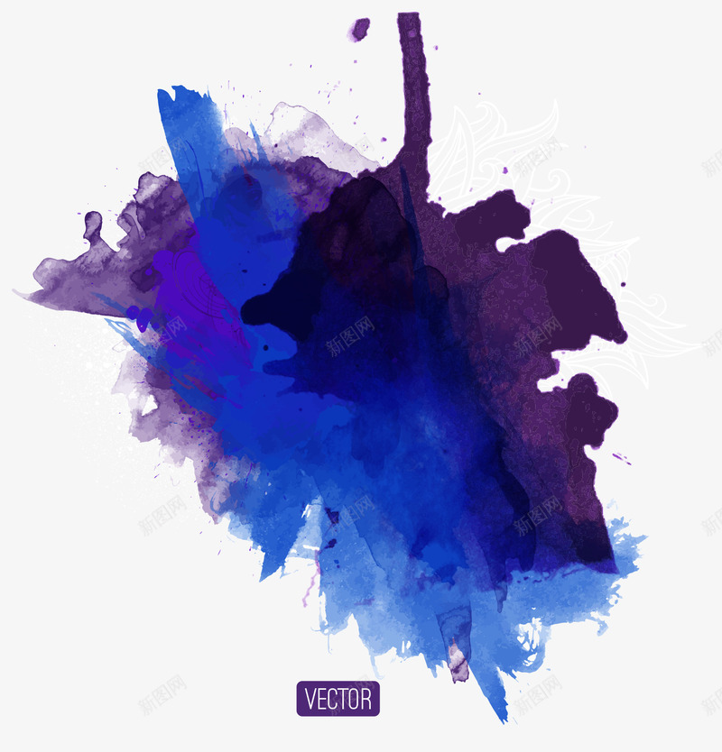 深色喷溅墨迹背景png免抠素材_88icon https://88icon.com 喷溅 涂鸦 紫色墨迹 蓝色