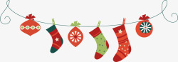 圣诞节各式圣诞袜素材