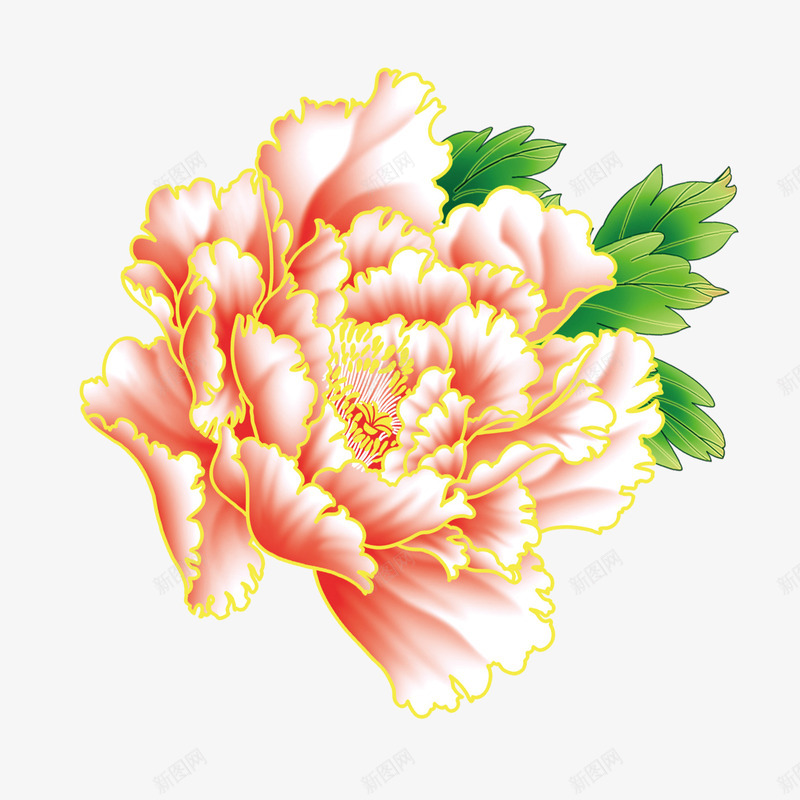 牡丹花中国风花朵png免抠素材_88icon https://88icon.com 中国风 插画 牡丹花 花朵