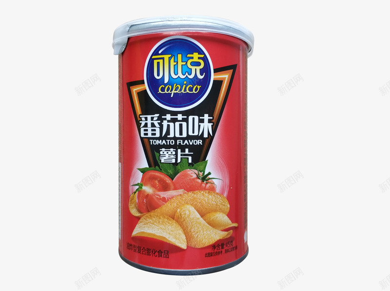 可比克薯片45g罐装png免抠素材_88icon https://88icon.com 可比克 番茄 薯片 零食