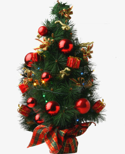 圣诞树装饰红色圆球素材