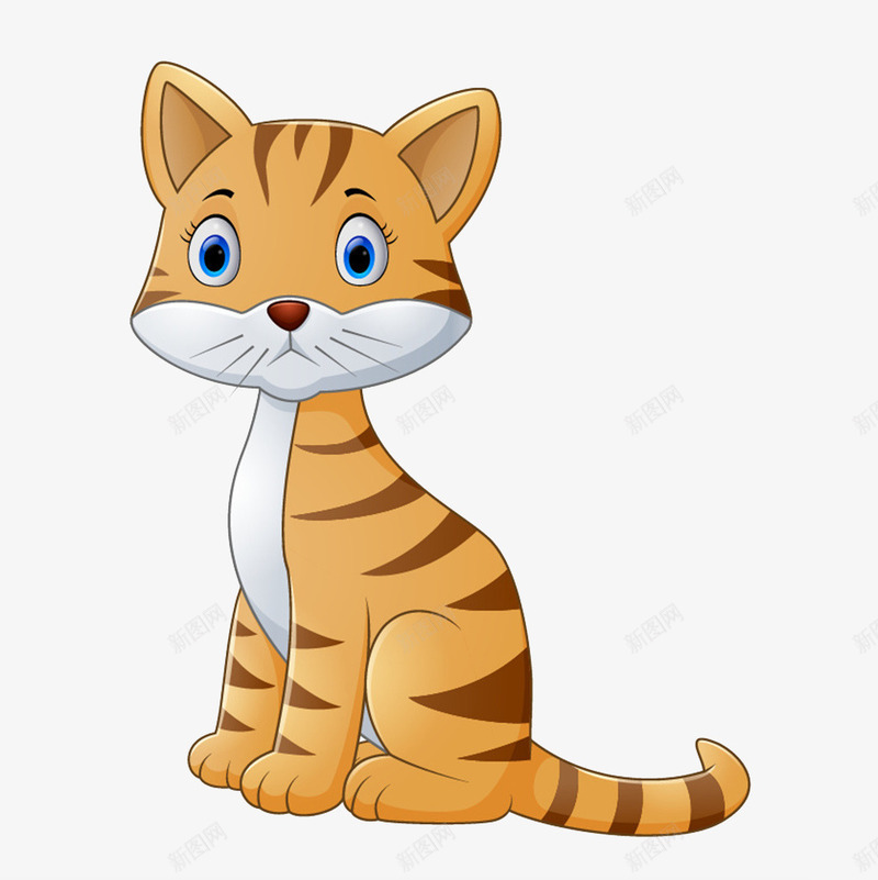 一只发呆的猫卡通手绘png免抠素材_88icon https://88icon.com 乖巧表情 卡通手绘 发呆表情 可爱 坐在地上 猫