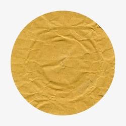 黄色圆形皱纹纸素材