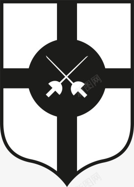 剑士盾牌矢量图图标图标