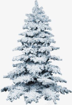 叶圣诞树银色雪圣诞树素材