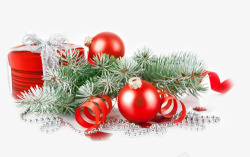 红色圣诞球装饰品素材