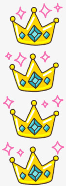 春季粉色皇冠图标可爱小皇冠图标