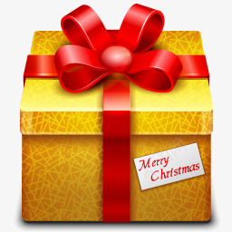 黄色圣诞节礼物盒子红色丝带png免抠素材_88icon https://88icon.com 圣诞节 礼物盒子 红色丝带 黄色
