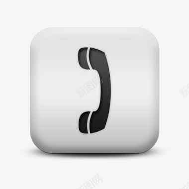 白色礼盒不光滑的白色的广场图标业务电话图标