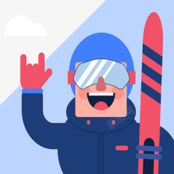滑雪运动宣传海报矢量图海报