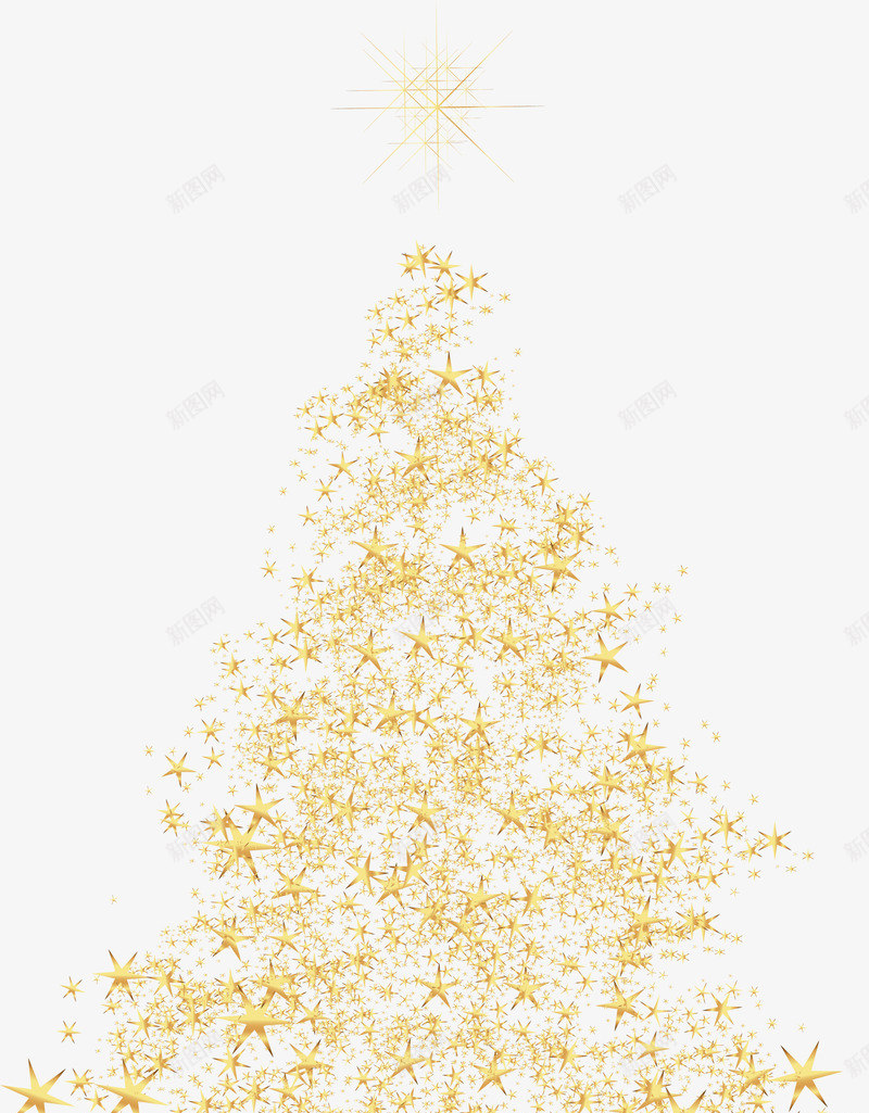 金色闪耀圣诞树png免抠素材_88icon https://88icon.com 光芒树木 冬季 圣诞快乐 圣诞节 新年快乐 树木 金色圣诞树
