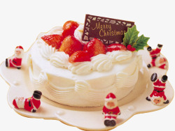 圣诞女孩生日圣诞巧克力蛋糕高清图片