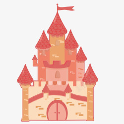 可爱小城堡矢量图素材