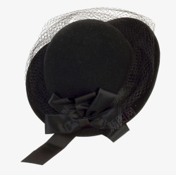 黑蝴蝶结帽子素材