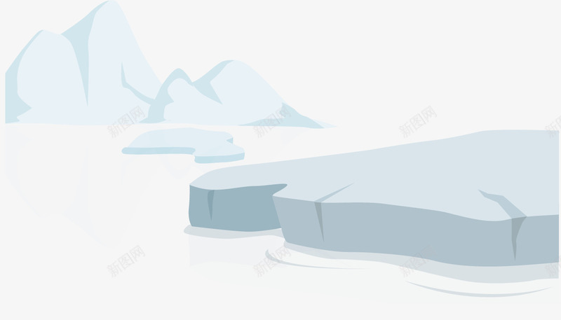 漂浮的冰山png免抠素材_88icon https://88icon.com 冰山 冰河世纪 南极 南极冰山 模型 漂浮 雪花