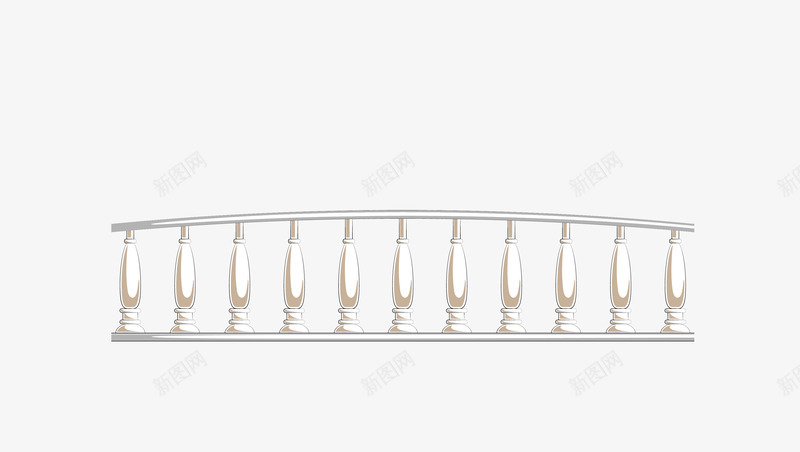 银色装饰栏杆png免抠素材_88icon https://88icon.com 免扣png 圆角栏杆 矢量栏杆 装饰栏杆 银色栏杆