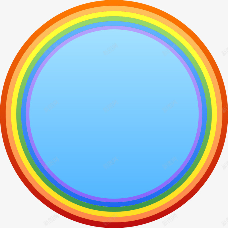 圆形彩虹圈矢量图ai免抠素材_88icon https://88icon.com 唯美 圆形 圈 彩虹 矢量图